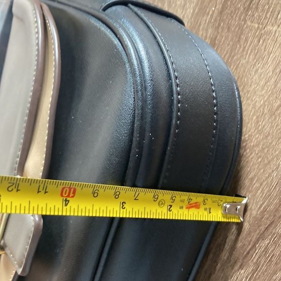 NWT Real Simple Madison Saddle Bag Taupe Multi R1391 - Picture 10 of 10